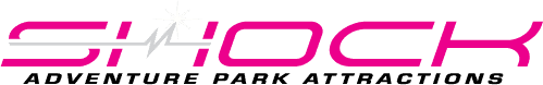 Shock Adventure Park Attractions Logo Black Text