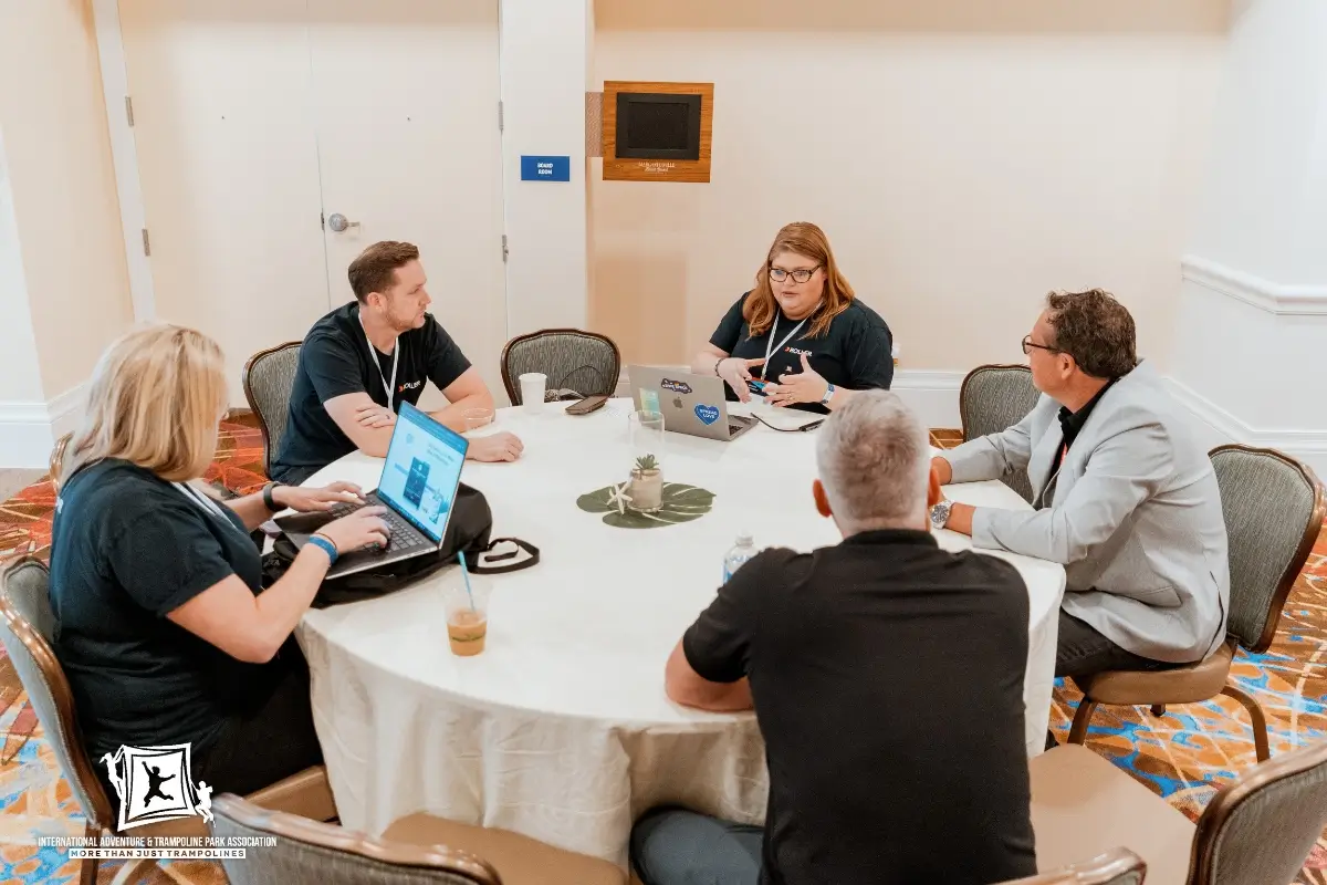 Park operators and suppliers collaborating during an IATP session.